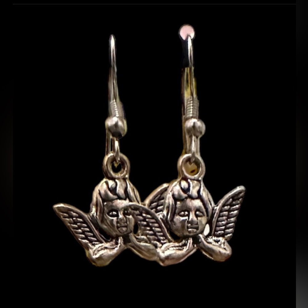 Handmade cherub earrings